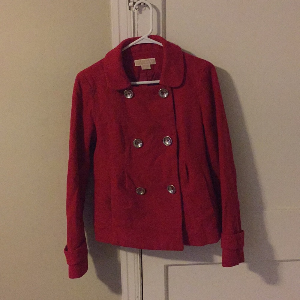 ⭐️Michael Kors Red Pea Coat